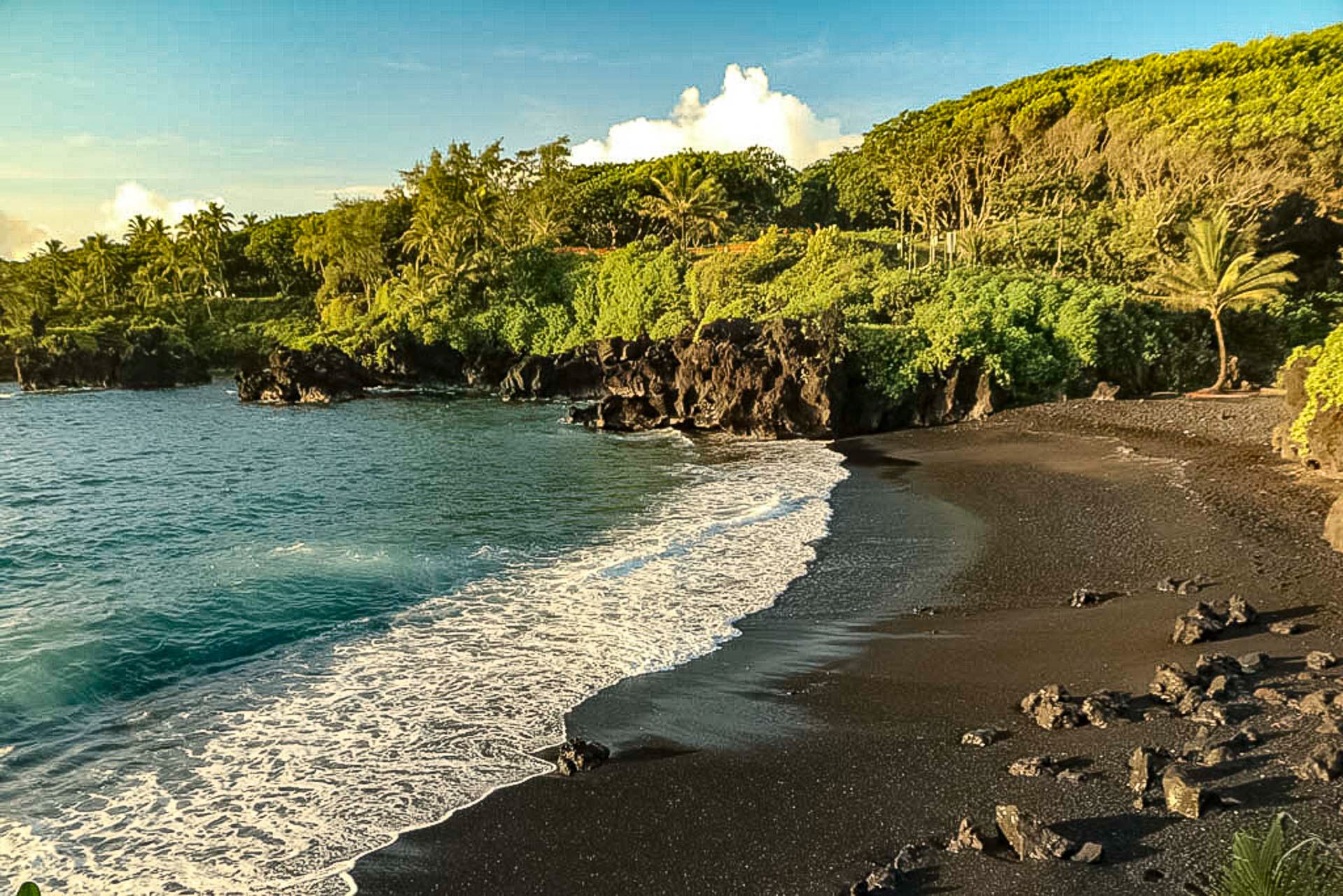 Maui Hana Black Sand Beach